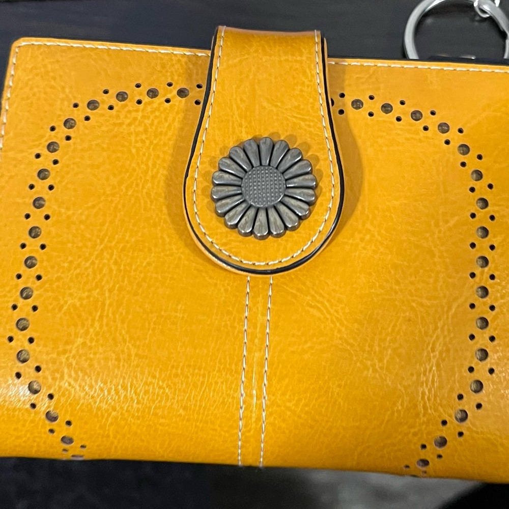 Yellow Leather Women's Wallet